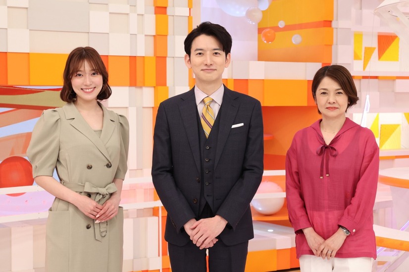 左から）阿部華也子、生田竜聖(フジテレビアナウンサー）、西山喜久恵(フジテレビアナウンサー）（C）TBS