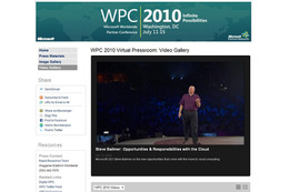 米マイクロソフト、ワシントンDCで開催中の「WPC 2010」講演動画を公開 画像