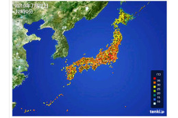 日本列島は猛暑を通り越して“酷暑”中～東京は36度、前橋では38度の予想 画像