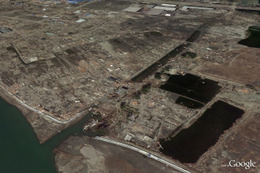 【地震】グーグル、被災地のより詳細な航空写真をGoogle Earthで公開 画像