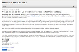 グーグル、健康関連事業を手掛ける新会社「Calico」を設立 画像