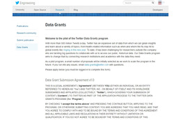 Twitter、研究機関にデータを提供するプロジェクト「Data Grants」開始 画像