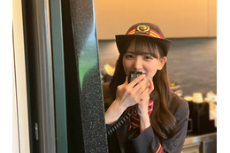 SKE48・末永桜花、キュートすぎる車掌姿にファン「お疲れ様でした」「制服姿がめっちゃ似合ってます」
