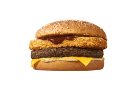 チーズソースとペッパーが食欲そそる!マクドナルド、肉厚ビーフにポテトパティを重ねた「ハワイアンバーガー」が新登場! 画像