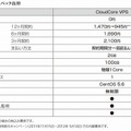 CloudCore VPS スペック抜粋