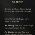 iPhoneで動作するAir Dictate