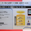 「BIGLOBE ケータイ基盤ミニ for コーポレイトサイト」の概要。企画から構築、運用までワンストップで提供しており、最短で2週間で携帯電話向けのコーポレートサイトが開設できる