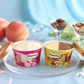 ハーゲンダッツ ミニ カップ CREAMY GELATOの「濃桃～こいもも～」と「ピスタチオ&カカオ」