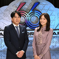 『第66回 輝く!日本レコード大賞』総合司会の安住紳一郎と川口春奈　(C)TBS