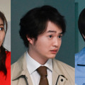 2月5日放送『問題物件』に出演する堀田茜、森永悠希、堀家一希　(C)フジテレビ