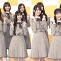 乃木坂46(前列左から)梅澤美波、賀喜遥香、一ノ瀬美空、川﨑桜(後列左から)遠藤さくら、井上和、池田瑛紗、菅原咲月【撮影:小宮山あきの】
