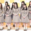 乃木坂46(前列左から)梅澤美波、賀喜遥香、一ノ瀬美空、川﨑桜(後列左から)遠藤さくら、井上和、池田瑛紗、菅原咲月【撮影:小宮山あきの】