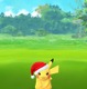 ポケモンGOにサンタ姿のピカチュウが出現！ 画像