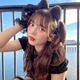 黒嵜菜々子、レースがセクシーな黒猫のコスプレ姿披露 画像