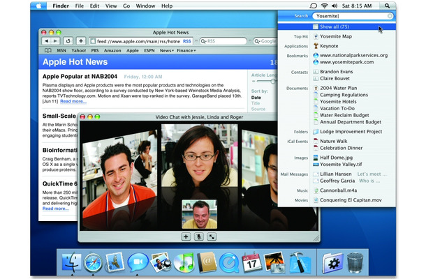 RSS対応のSafariや多人数のビデオチャットができるiChat AVを搭載。Mac OS X 10.4「Tiger」が明らかに