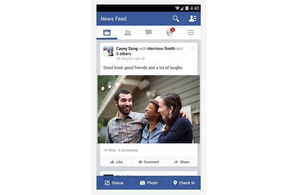 Facebookのモバイルアプリ