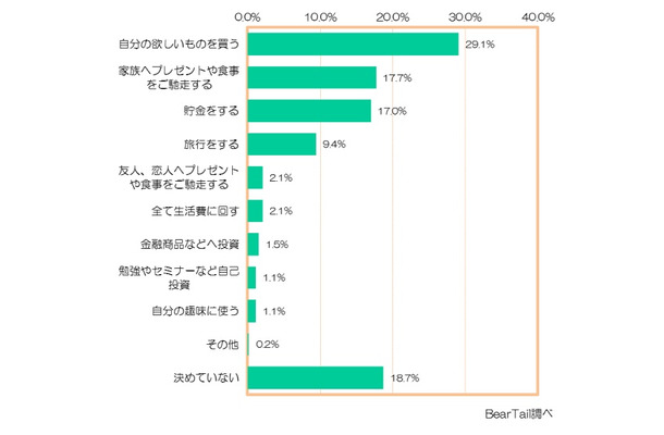 初任給の使い途（全体）