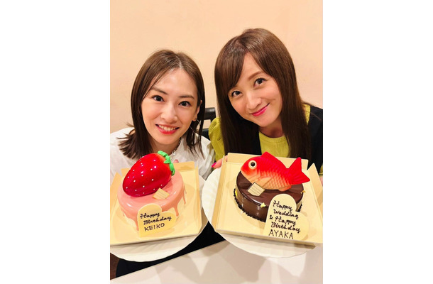 小松彩夏、37歳の誕生日を迎えた北川景子と笑顔で寄り添う2ショット公開