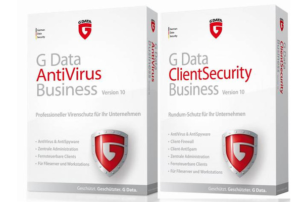 「G Data AntiVirus Business」「G Data ClientSecurity Business」製品パッケージ
