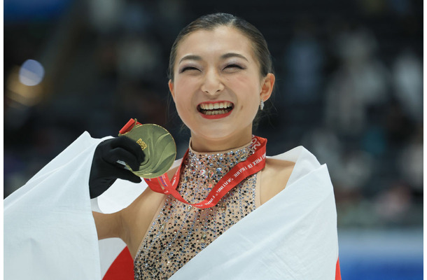 坂本花織 (Photo by Lintao Zhang - International Skating Union/International Skating Union via Getty Images)