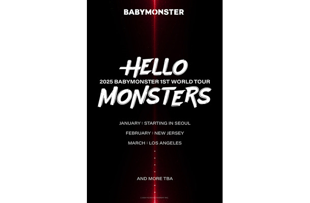 初のワールドツアー開催が発表されたBABYMONSTER