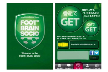 テレ東、スマホをテレビにかざして視聴マイルを貯める「FOOT×BRAIN SOCIO」開始 画像