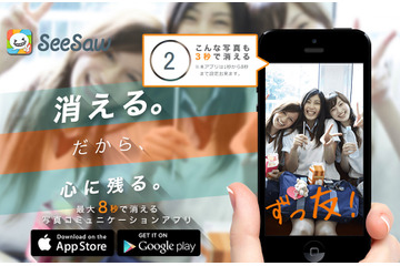 閲覧すれば完全消去、“1回しか共有できない”写真・動画アプリ「シーソー」公開 画像