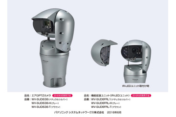 風速60m/sに耐えるタフ仕様のIPカメラ「エアロPTZカメラ」 画像