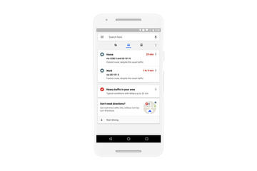 Android版Googleマップに3つのタブが追加！近隣情報や、通勤時間などがワンタップで 画像
