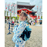 須田亜香里、今年ラストの浴衣は爽やかに！「バリ綺麗」「惚れ直すぜ」 画像