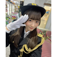 SKE48・池田楓、凛々しくもキュートに敬礼！ 自身の地元で一日警察署長に 画像