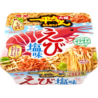 明星食品、サクサク食感の小えび天がやみつきの「一平ちゃん焼そば えび塩味」を24日より発売！ 画像